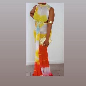 Vibrant Multicolor Maxi Dress